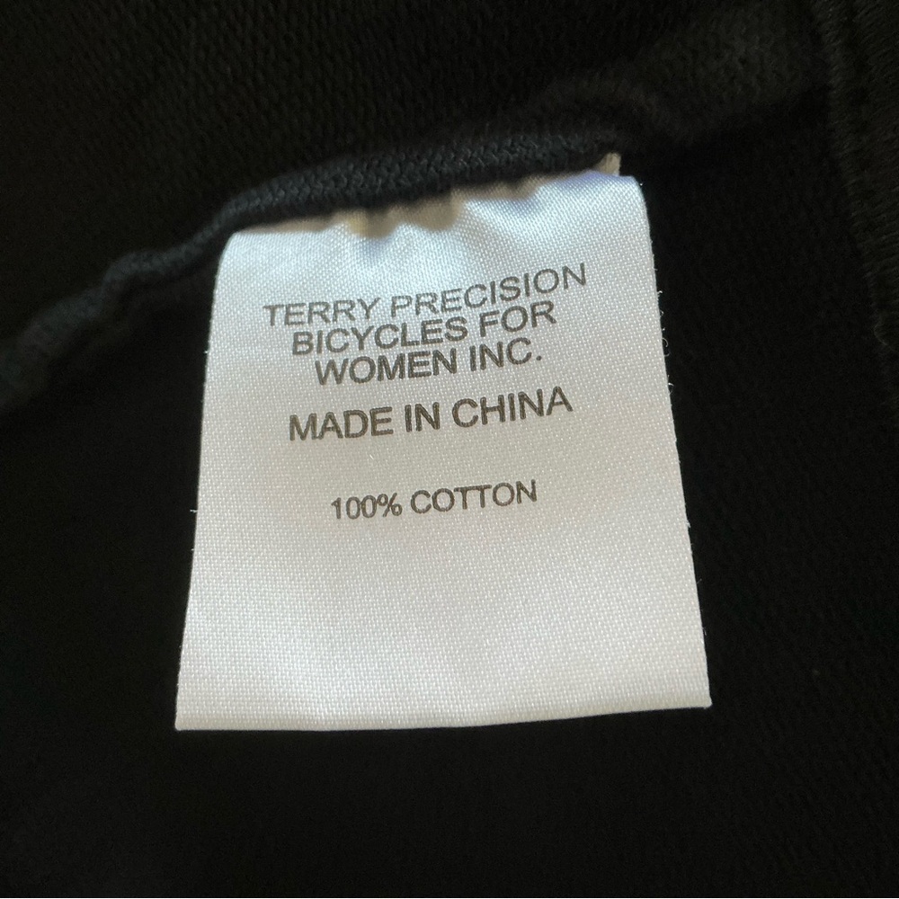 Terry Cycling Black Long Sleeve Asymmetric Zip Jacket Embroidered Ride Girl Sz M - Picture 12 of 13